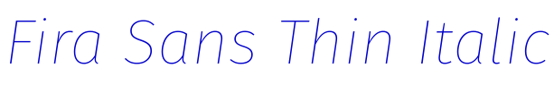 Fira Sans Thin Italic 字体